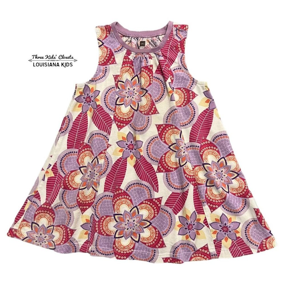 Tea Collection 3T Kalinda Floral Trapeze Dress